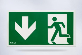 Piktogram folia biała, wzór prosty, 153x337 mm - PI06