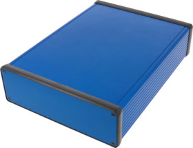Aluminum enclosure, (L x W x H) 220 x 165 x 52 mm, blue, IP54, 1455T2201BU