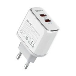 Ładowarka 35W Type-C + Type-C Quick Charge + KABEL LP