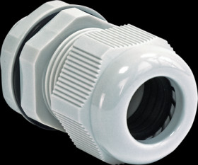Cable gland, M32, Clamping range 15 to 21 mm, IP68, silver gray, BYB-5-12H0073