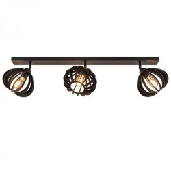 Lampa sufitowa drewno 3xE27 NORA BLACK