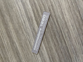 Commodore 128D replacement badge 0.5mm thick