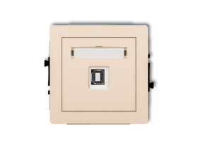 DECO Gniazdo USB-AB 2.0 beżowy 1DGUSB-3 KARLIK
