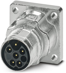 Surface-mounting plug, M17, 6 pole, crimp connection, standard/ONECLICK quick locking system, straight, 1628920