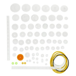 Zestaw kół zębatych i pasków - 75 elementów