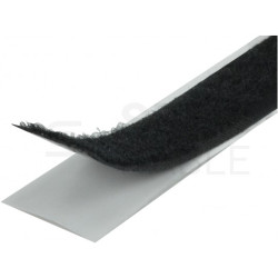 Taśma rzepowa 1-stronna z klejem 20mm czarna - PĘTELKA