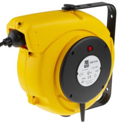 11m Przedłużacz bębnowy 11m 1,5 mm² 0 gniazda z automatycznym zwijaniem 10A 230 V Czarny PVC Szpula kablowa