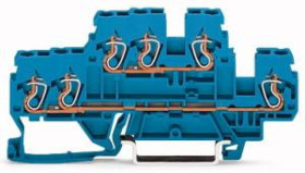 Złączka dwupiętrowa N / N 3-przewodowa 2,5mm2 niebieska 870-534 /50szt./