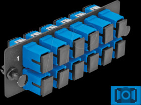 66925 Fiber Optic Adapter Panel, 12 Port, SC Simplex UPC, blue