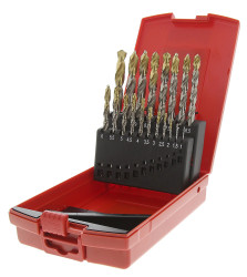 Zestaw wierteł Dormer Wiertło kręte HSS-TiN 19 szt. Zestaw wiertarki Jobber