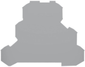 End/Intermediate plate, 0.7 mm, gray for terminal block, 2000-3291