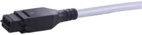 Sensor actuator cable, Han 1A socket, straight to open end, 4 pole, 1 m, PVC, gray, 16 A, 33400100202010