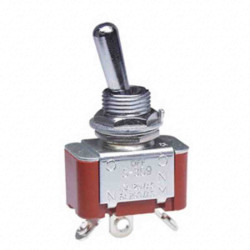 Przełącznik Wł.-wył.-(wł.) SPDT NKK Switches Montaż panelowy długość przełącznika 17.5mm