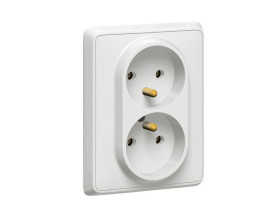 CARIVA Gniazdo podwójne z uziemieniem białe 16A-250V 773618 LEGRAND