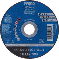 PFERD 61331432 SG STEELOX Cutting Disc 125 mm 25 pcs for steel/stainless