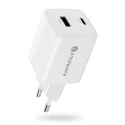 OUTLET Ładowarka sieciowa everActive GaN SC-450Q z gniazdem USB oraz USB-C PD PPS QC4+ 45W