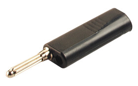 Adapter z wtykiem bananowym Męski Połączenie lutowane typ Wtyk bananowy Czarny 16A Hirschmann Test & Measurement
