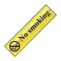 Scan 6000 No Smoking - Polished Brass Effect 200 x 50mm