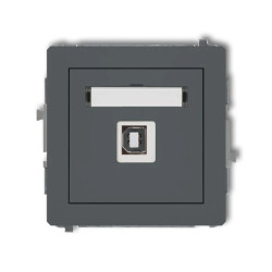 DECO Gniazdo pojedyncze USB-AB 2.0 grafitowy mat 28DGUSB-3