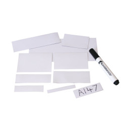 Beaverswood Magnetic Location Markers White 25x80mm - Pack Of 100
