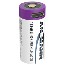 Ansmann 1300-0015 16340 Li-Ion - USB Rechargeable CR123A
