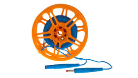 Przewód Pomiarowy 25M Niebieski Na Szpuli /Wtyki Bananowe/ Waprz025bubbsz