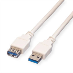 VALUE Kabel USB 3.2 Gen 1, typ A-A, M/F, z przewodem, 1,8 m