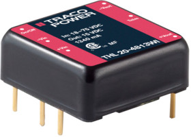 DC converter, 18-75 VDC, 20 W, 2 outputs, ±12 VDC, 89 % efficiency, THL 20-4822WI