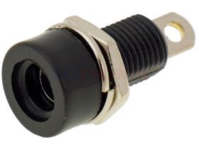 Gniazdo banan 4mm czarne K214