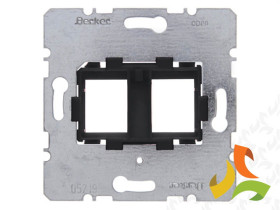 Płytka nośna 2 podwójna z czarnym elementem mocującym mechanizm one.platform 454202 HAGER