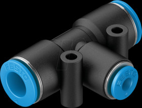 130613 Connector, T-shaped, 2 x diameter 8 mm <> 1 x diameter 4 mm