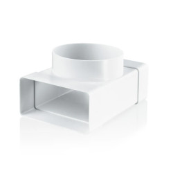 Trójnik płaski przelotowy fi 100/110x50mm biały KP55-6KO