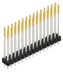 Pin header, 30 pole, pitch 2.54 mm, straight, black, 10055820