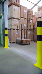 Słupek Słup Ø 90mm wysokość bariery 800mm Czarny, żółty