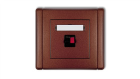 Flexi Gniazdo Głośnikowe Pojedyncze Brązowy Metalik 9Fgg-1