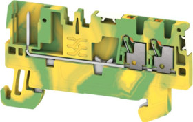 Terminal block, push-in connection, 1.5 mm², 3 pole, 17.5 A, 6 kV, green/yellow, 2675730000