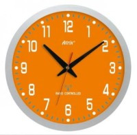 TIM-ZEGAR300B Zegar ścienny DCF, tarcza brązowa, plastik - średnica 300mm - zasilanie 1xAA