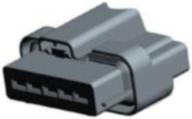 Socket, unequipped, 5 pole, straight, 1 row, black, 953600-1