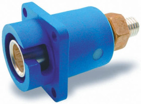 Złącze sieciowe 250A Gniazdo 1.0 kV 1P Żeński ITT Cannon Niebieski Montaż na panelu IP67