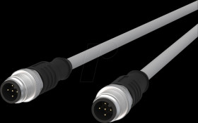 142MJA11010 Sensor cables, M12, 5-pin, plug > plug, 1 m