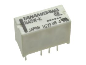 Przekaźnik; elektromagnetyczny miniaturowy; NA-5W-K; 5V; DC; 2 styki przełączne; 2A; 250V AC; 2A; 220V DC; do druku (PCB); Fujit