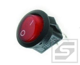 Przełącznik klawiszowy SMRS-101-2C3 czerwony;2poz;ON-OFF;ot.mont.14.4mm