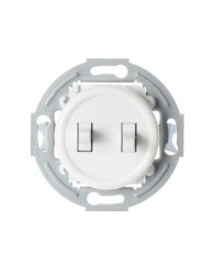 LOFT WŁĄCZNIK PODWÓJNY BIAŁY JLM BEZ RAMKI