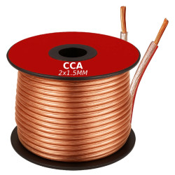 Przewód głośnikowy CCA 2x1,5mm - Kabel do głośników BLOW - przezroczysty