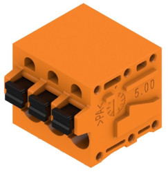 PCB terminal, 3 pole, pitch 5 mm, AWG 24-12, 20 A, spring-clamp connection, orange, 1331710000