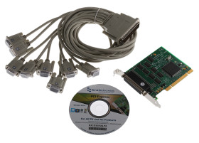 Karta szeregowa, RS232, l. portów: 8, 115.2kbit/s, FIFO: 32 B, magistrala: PCI, Szeregowe