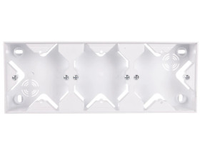 SONATA Puszka natynkowa potrójna biały PNP-3R/00