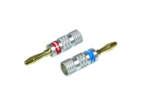 Wtyk banan czerwony lub czarny pasek LAW42 na kabel gold digital...