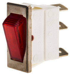 Przełącznik kołyskowy Wł.-wył. podświetlany 16 A SPST Czerwony IP40 Arcolectric (Bulgin) Ltd