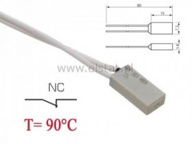 Termostat bimetaliczny ceramika ( NC 6A 90°C 250V)